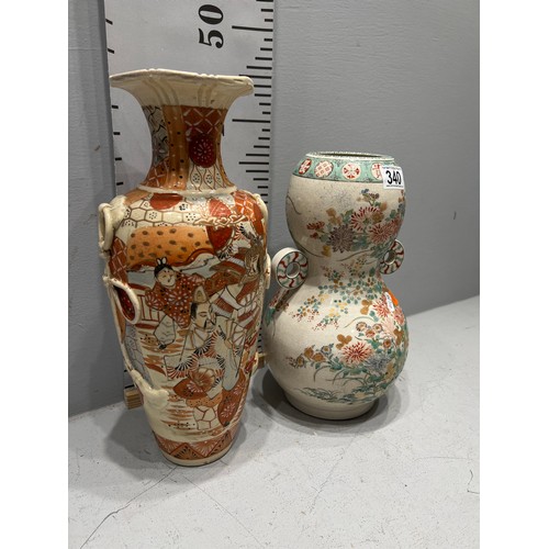 340 - 20thC 2 Imari vases 1 a/f