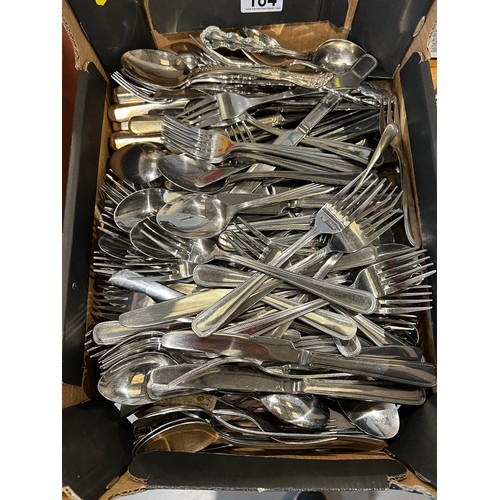 184 - Box stainless steel cutlery