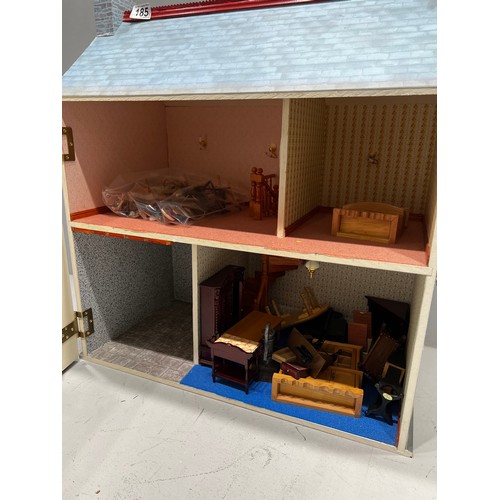 185 - Vintage Dolls house with furniture