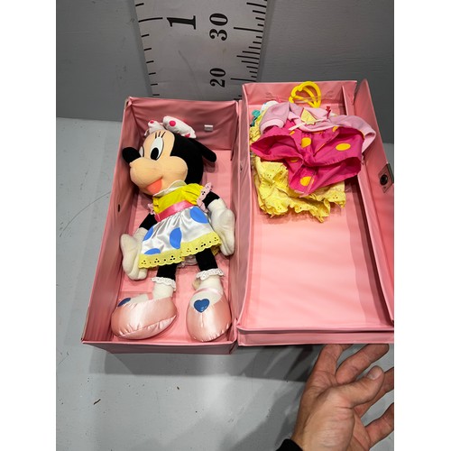 187 - Vintage Minnie + Me figure with clothes in original case