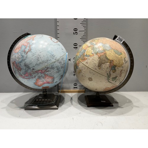 206 - 2 globes on stand