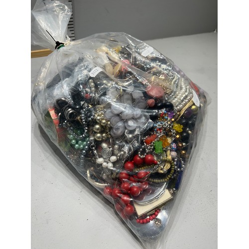 212 - Large bag of costume jewellery