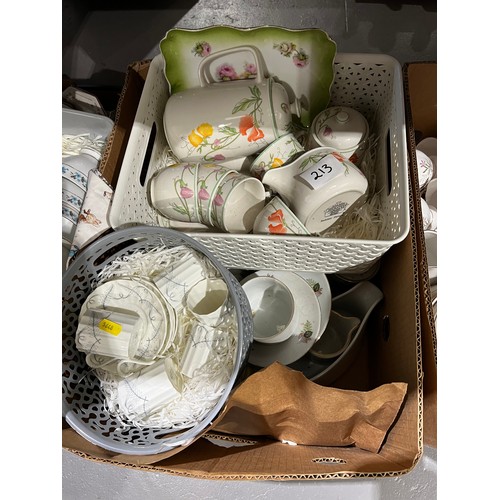 213 - 6 boxes tea / coffee ware