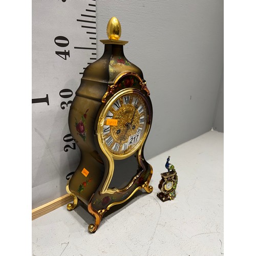 217 - French Large bracket clock  + Small mantle clock