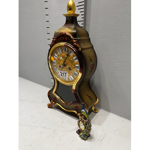 217 - French Large bracket clock  + Small mantle clock