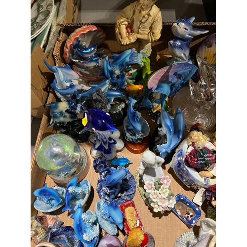 226 - Box Nautical figures, dolphins + mermaids etc