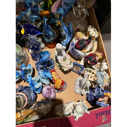 226 - Box Nautical figures, dolphins + mermaids etc