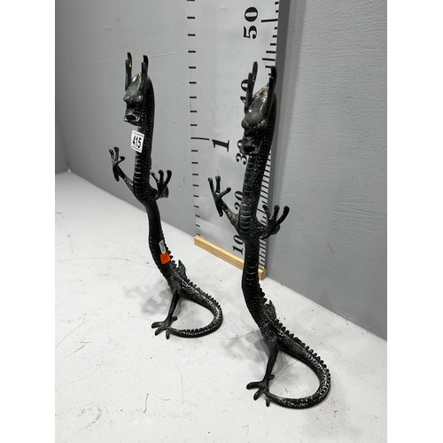 415 - Pair of interesting bronze dragons