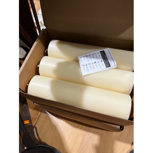 417 - 2 boxes large candles