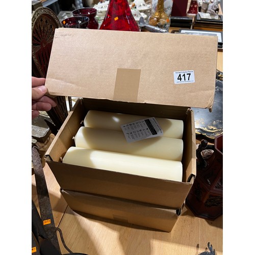 417 - 2 boxes large candles