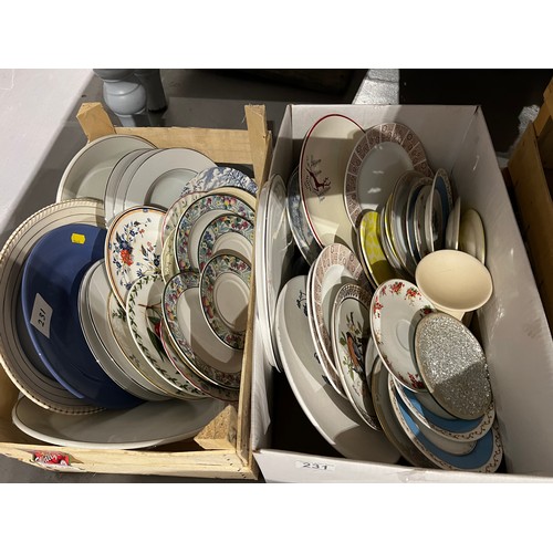 231 - 3 boxes plates assorted