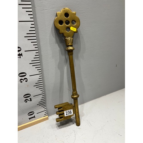 236 - Large heavy brass key