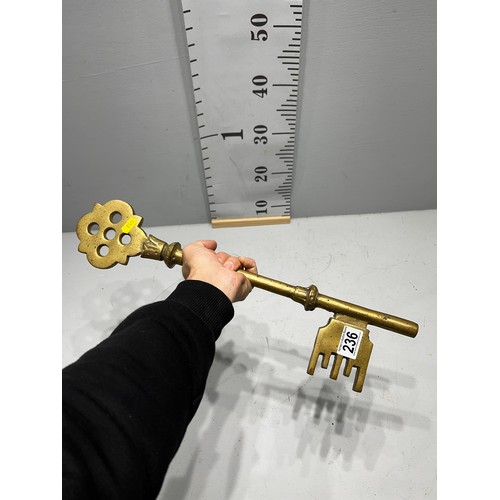 236 - Large heavy brass key