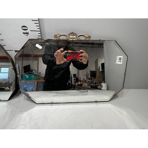 246 - 2 vintage 1940's wall mirrors