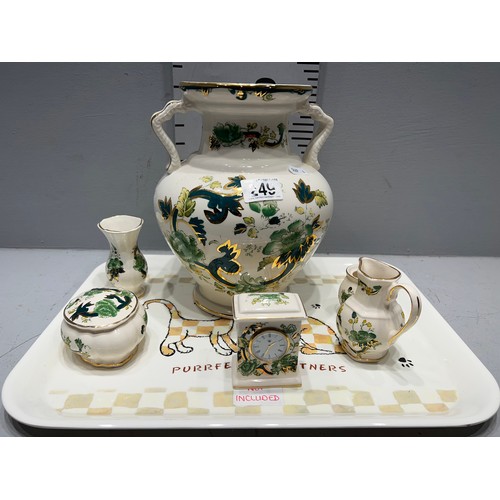 249 - 6 pieces Mason's pottery 'Chartreuse'