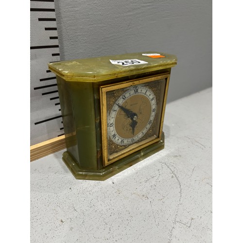 250 - Elliot Onyx clock. Prestons Ltd