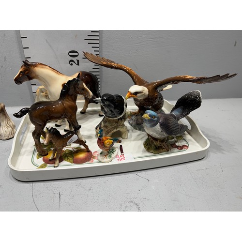 265 - Quantity animal figures. Beswick etc. some a/f