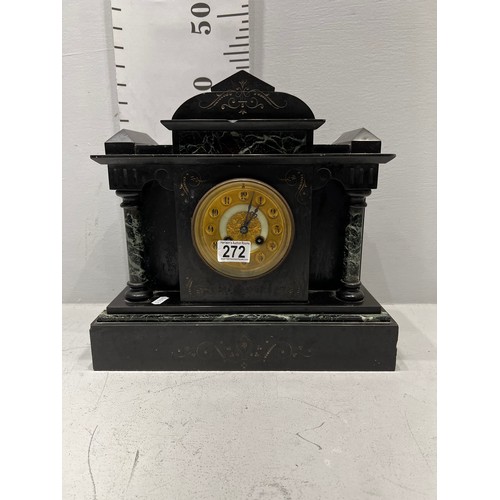 272 - Victorian marble mantle clock