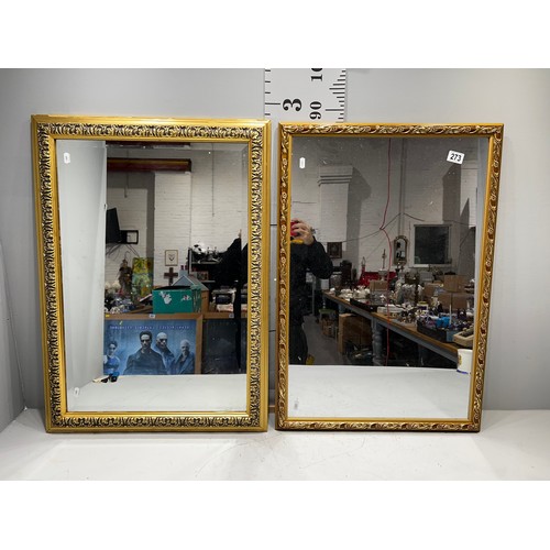 273 - 2 gilt framed wall mirrors