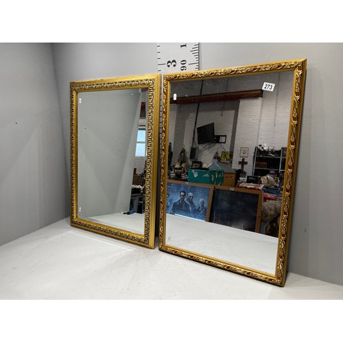 273 - 2 gilt framed wall mirrors