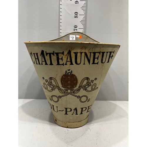 276A - Large French vintage White grape bucket