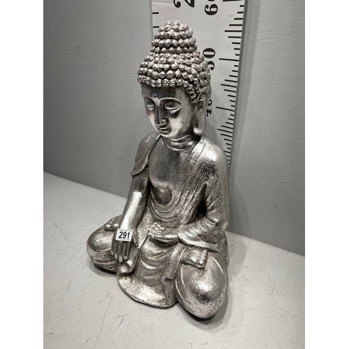 291 - Large Silver coloured Buddha