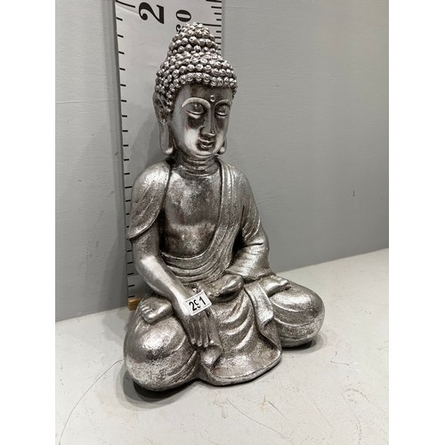 291 - Large Silver coloured Buddha