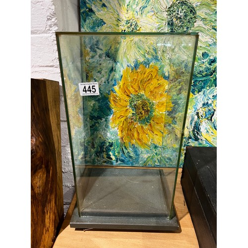 445 - Glass display on stand