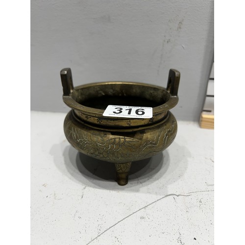 316 - Chinese bronze censer