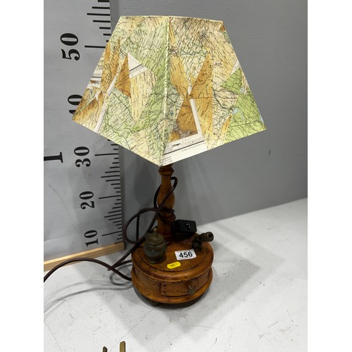 456 - Wooden based table / desk lamp