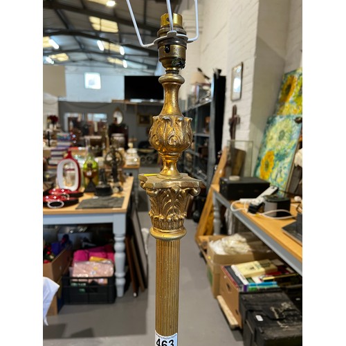 463 - Heavy brass vintage standard lamp