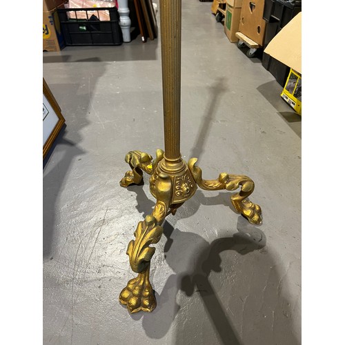 463 - Heavy brass vintage standard lamp