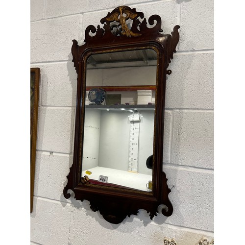 494 - Regency antique mahogany framed mirror a/f