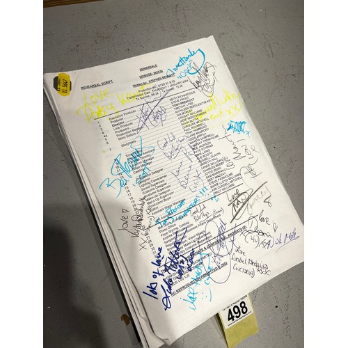 498 - Emmerdale script ( episode 3623/24 ) signed by the cast