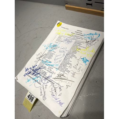 498 - Emmerdale script ( episode 3623/24 ) signed by the cast