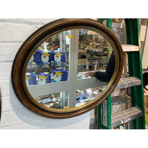 502 - 2 Edwardian oval mirrors