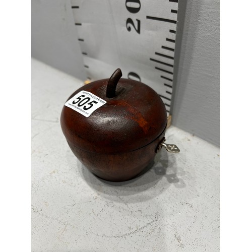 505 - Apple tea caddy