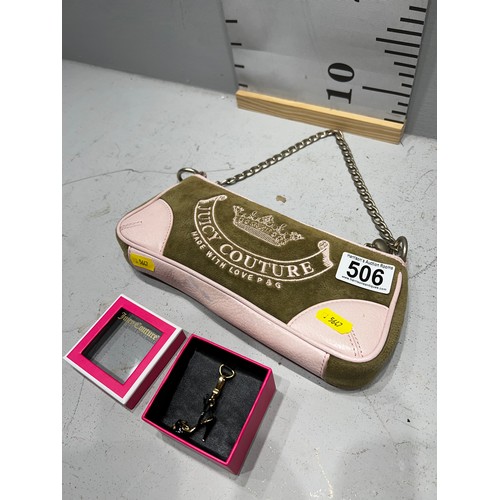 506 - Juicy couture clutch bag + shoe fob