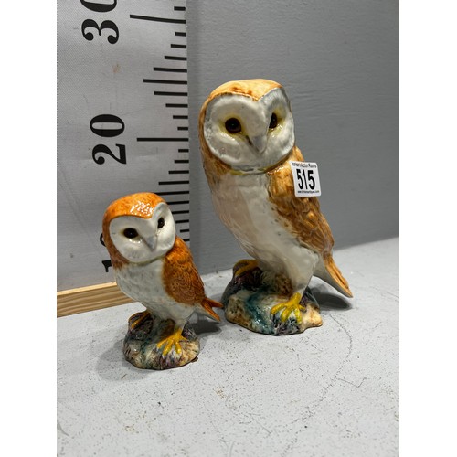 515 - Large + Small Beswick owls