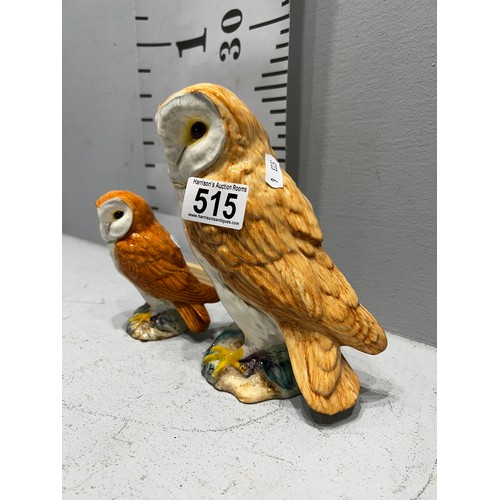 515 - Large + Small Beswick owls