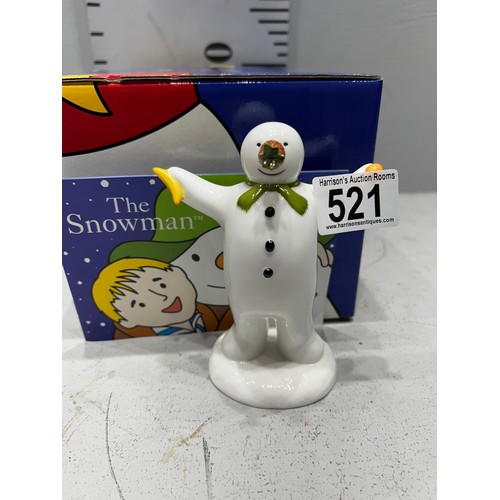 521 - Coalport Snowman figure. 'The Wrong Nose' boxed