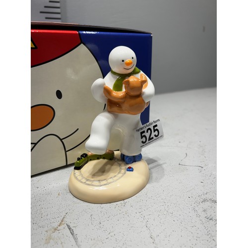 525 - Coalport Snowman figure. 'Dancing with Friends' boxed