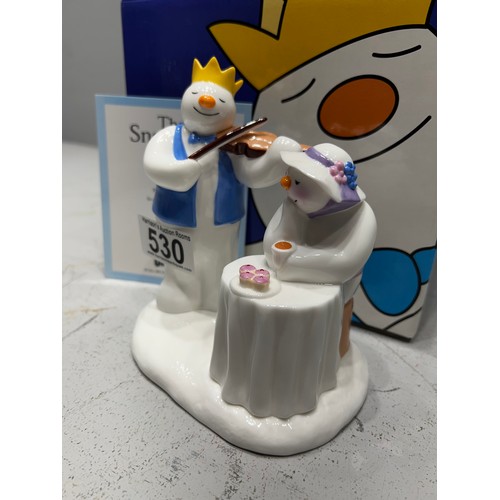 530 - Coalport Snowman figure. 'At the Party' boxed 1980 /2000