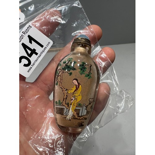 541 - Reverse painted snuff bottle