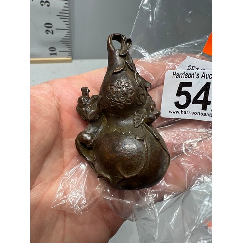 542 - Japanese bronze double gourd