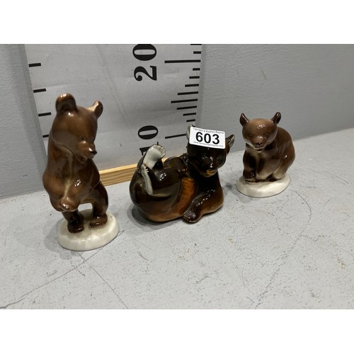 603 - 3 USSR brown bears