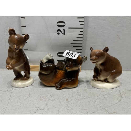 603 - 3 USSR brown bears