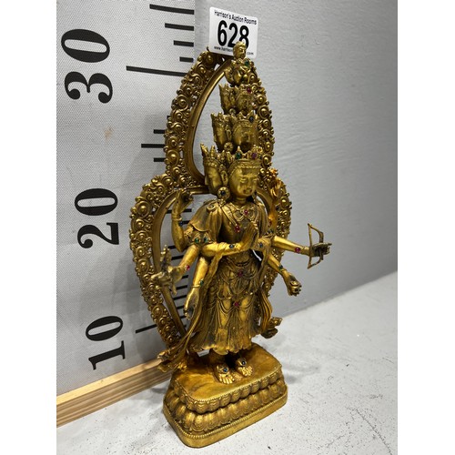 628 - Large Gilt bronze God figure