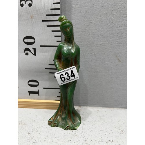 634 - Jade Guan Yin figure