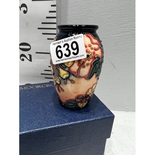 639 - Small Moorcroft vase with box